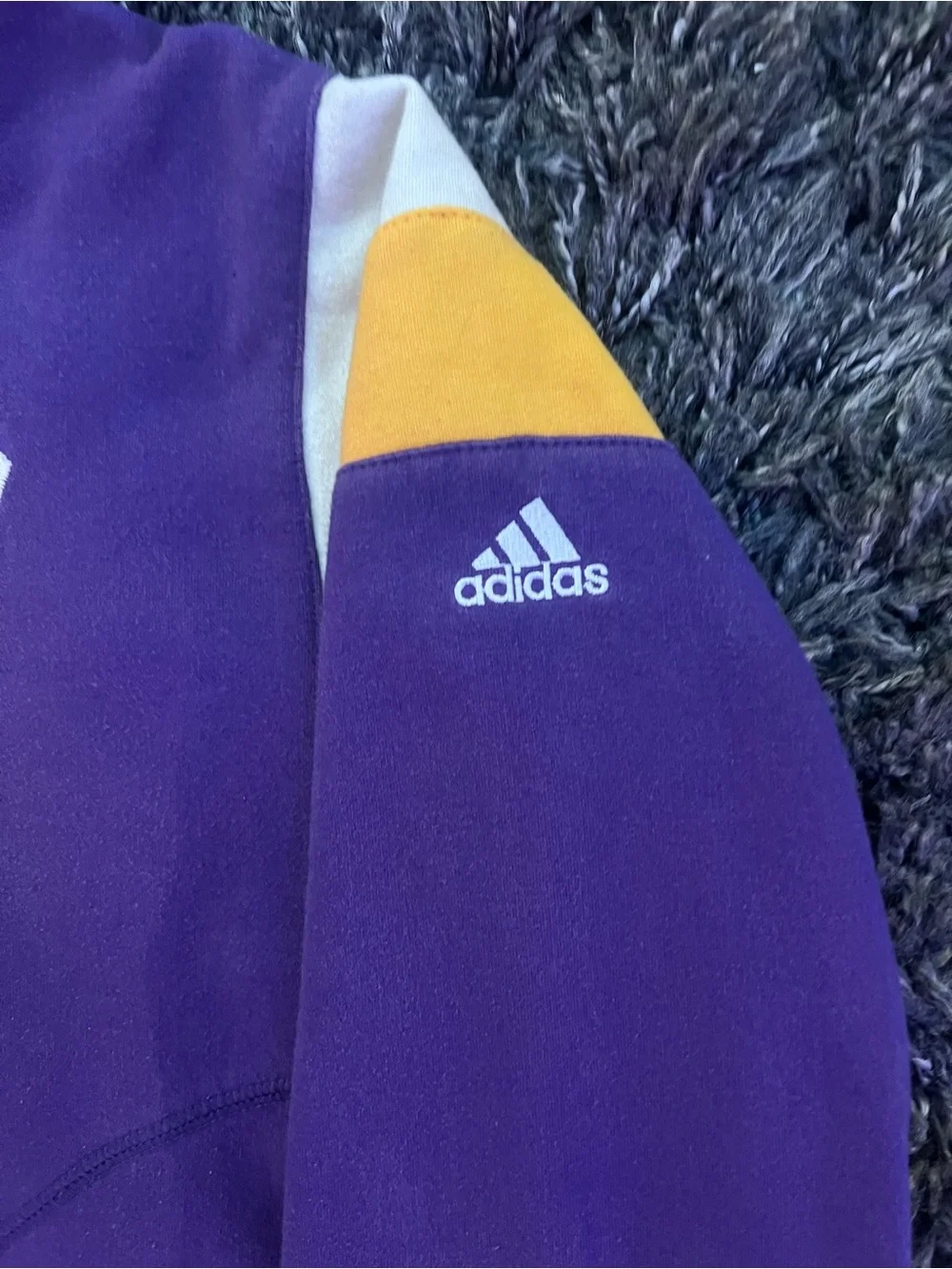 adidas Purple and Yellow Los Angeles Lakers Zip up